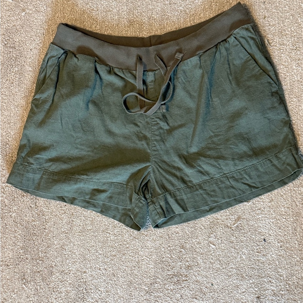 Lucky Brand Olive Green Drawstring Athletic Shorts